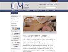 Tablet Screenshot of londoncollegeofmassage.co.uk